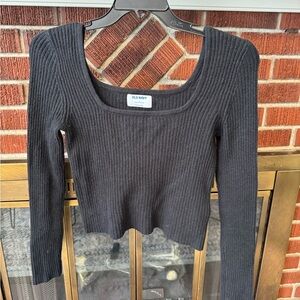 Old Navy Charcoal Ribbed Women's Blouse